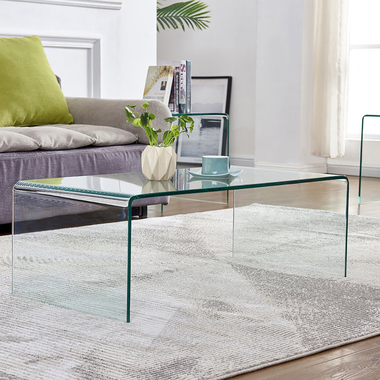 Glass side shop table wayfair